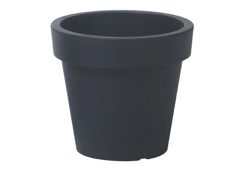Blumentopf aus Kunststoff in Schwarz - Ø 16cm x H 14cm
