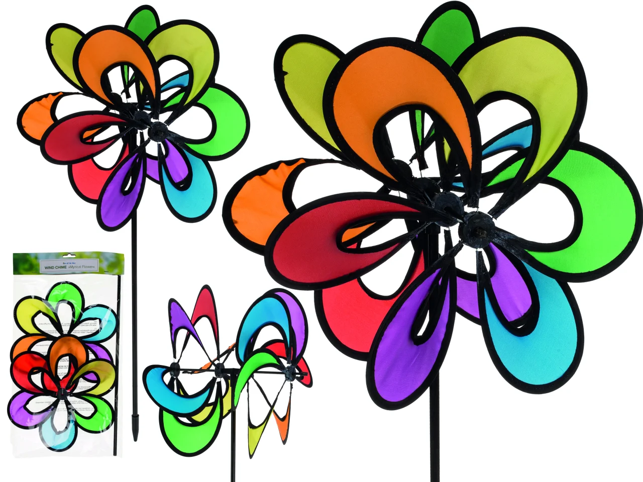 Windspiel "Wunderblume" aus Metall und Nylon
